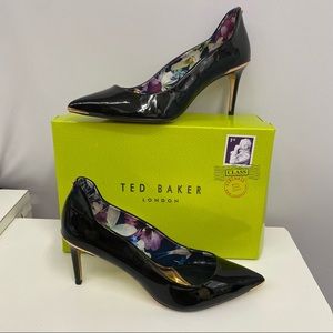 Ted Baker Patent Pointed Toe Pumps Black US 10